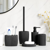 Black bathroom accessories sets Soap Dispenser Toothbrush Holder Tumbler Soap Dish Mouthwash Cup 5/4/3/2 Pcs Free Match