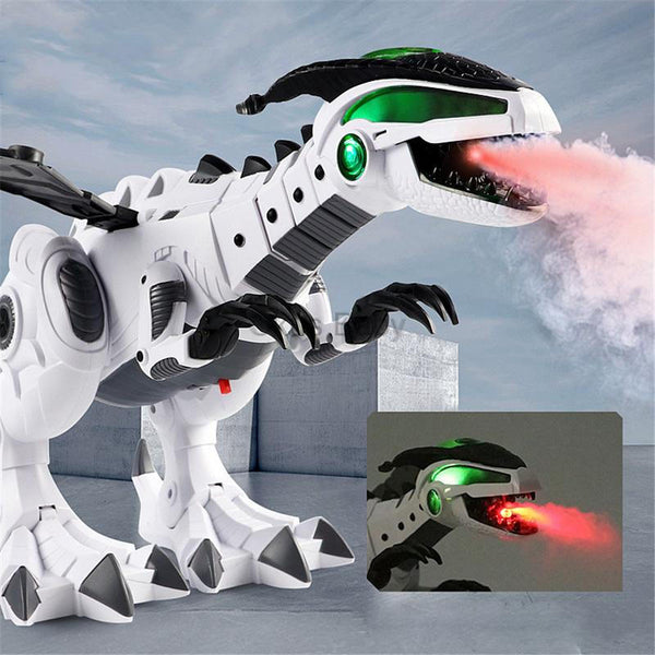 Funny Novelty Sound Light Spray Electric Head Wing Tail Swing Mechanical Pterosaurs Dinosaur Model Toys Kids Children's Day Gift