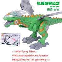 Funny Novelty Sound Light Spray Electric Head Wing Tail Swing Mechanical Pterosaurs Dinosaur Model Toys Kids Children's Day Gift