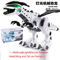 Funny Novelty Sound Light Spray Electric Head Wing Tail Swing Mechanical Pterosaurs Dinosaur Model Toys Kids Children's Day Gift