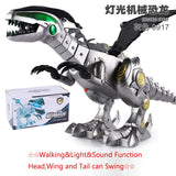 Funny Novelty Sound Light Spray Electric Head Wing Tail Swing Mechanical Pterosaurs Dinosaur Model Toys Kids Children's Day Gift