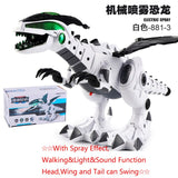 Funny Novelty Sound Light Spray Electric Head Wing Tail Swing Mechanical Pterosaurs Dinosaur Model Toys Kids Children's Day Gift