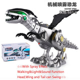 Funny Novelty Sound Light Spray Electric Head Wing Tail Swing Mechanical Pterosaurs Dinosaur Model Toys Kids Children's Day Gift