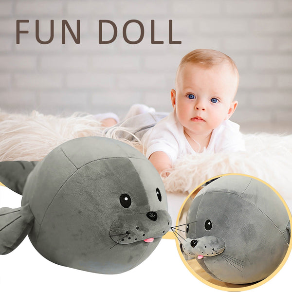 30cm 3D Novelty Seal Plush Toy Sea Lion Plush Throw Pillow Soft Seal Plush Party Pillow Baby Sleeping Pillow Chair Cushion #50