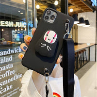 Cartoon Animals Stand Holder Soft Cover For LG V10 V20 V30 V40 V50 V60 Q8 Q9 Q51 Q52 Q61 Q70 Stylo 4 5 6 7 Cat Case With Lanyard