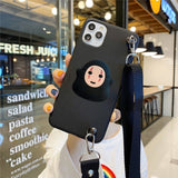 Cartoon Animals Stand Holder Soft Cover For LG V10 V20 V30 V40 V50 V60 Q8 Q9 Q51 Q52 Q61 Q70 Stylo 4 5 6 7 Cat Case With Lanyard