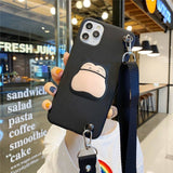 Cartoon Animals Stand Holder Soft Cover For LG V10 V20 V30 V40 V50 V60 Q8 Q9 Q51 Q52 Q61 Q70 Stylo 4 5 6 7 Cat Case With Lanyard